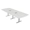 Skutchi Designs 45 in W, 120 in L, 29 in H, Engineered Wood Top, White HAR-AREC-46X119-T-ELEC-WHCYPRESS - alternate 1